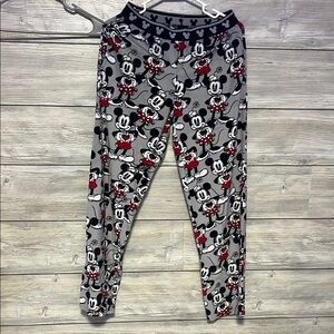 Disney Gray Mickey and Minnie Pajama Pants